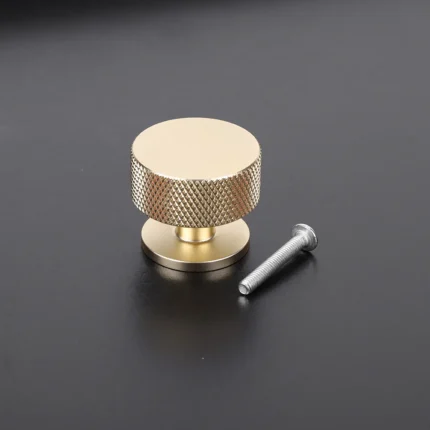 10 PCS Modern Simple Round Single Hole Handles Knurled Cabinet Door Knobs and Handles Drawer Pulls Cupboard Knobs